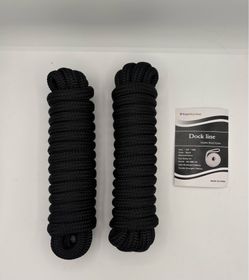 YaeMarine double braid nylon dock line size 5/8 X 20ft color black