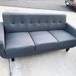 2 Couch Sofa Set (Grey, Blue) 