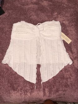 White lace crop top