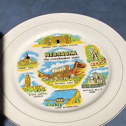 Vintage clear Nebraska plate Made In Japan