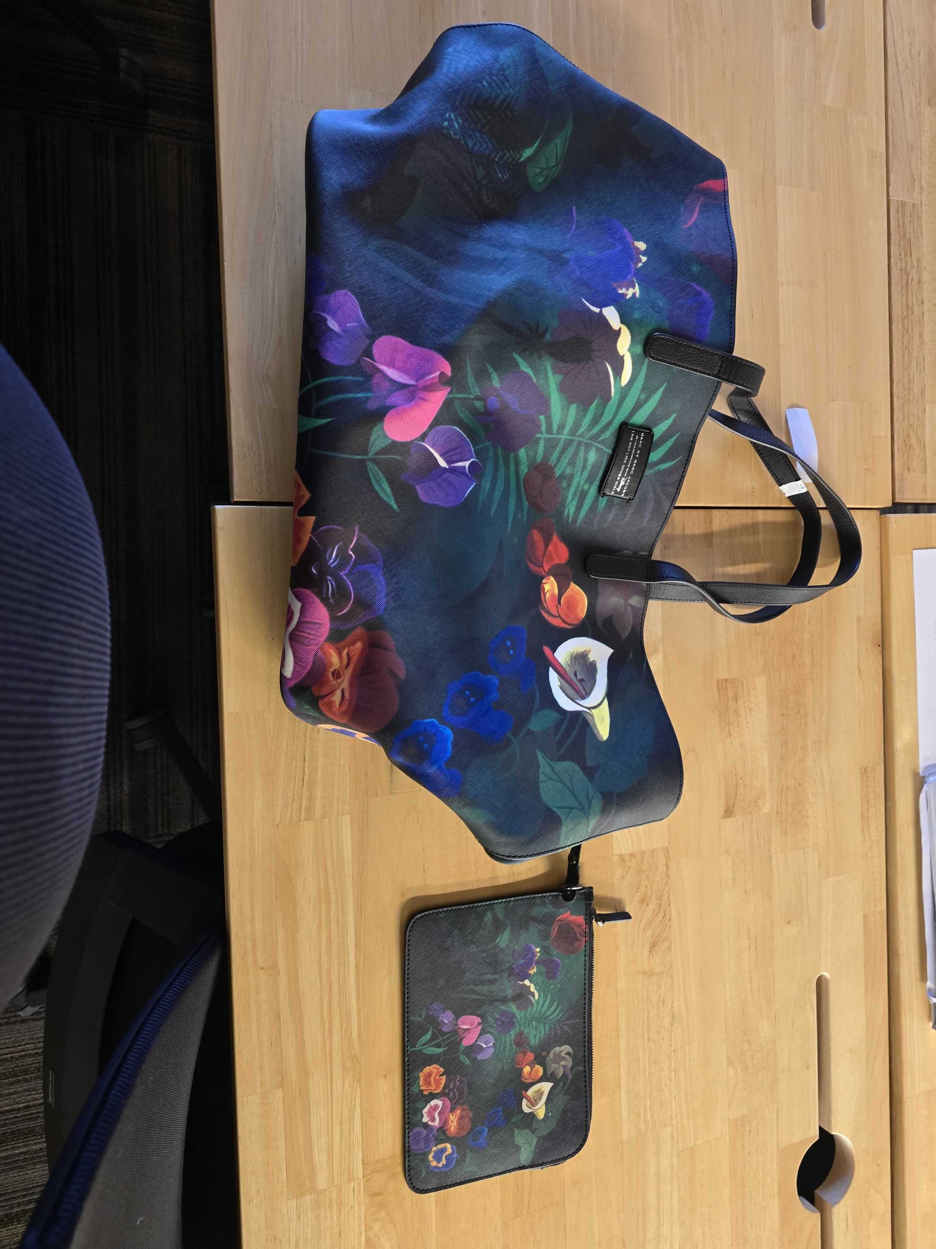 Rare 2015 Marc Jacobs Disney Laughing Flower Large Twin Flat Pouch