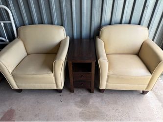 Gunlocke Leather Club Chairs