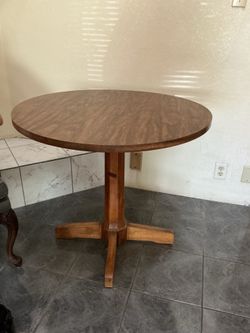 Vintage round wooden table
