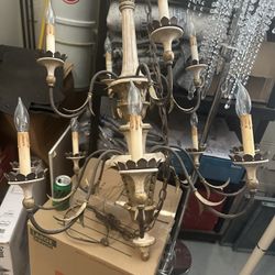 Vintage Chandelier With Metal Detail
