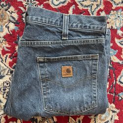 Carhartt Jeans Leather tag (SIZE 34-30)