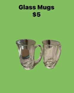 Set of 2 Clear Glass Mugs – Perfect for Coffee or Tea!