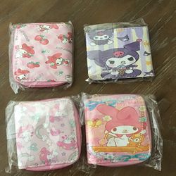 Hello Kitty, Kuromi, My Melody Print Wallets $5 Each