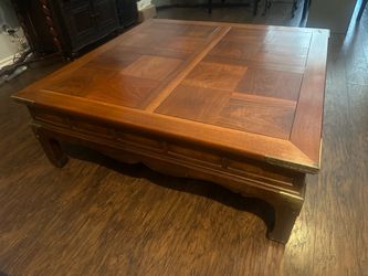 Heirloom China Table Solid Wood with brass accents