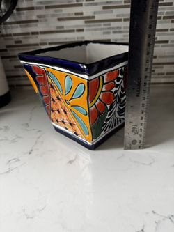 Talavera Pottery Square Plant Pot