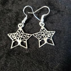 Silver Star Earrings