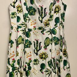 ModCloth Ixia Succulent Print Dress Size 1X