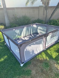 Super large Dripex playpen 79” x 59” portable play yard baby toddler area bag