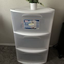 3 Drawer Storage Bin Cart Large 