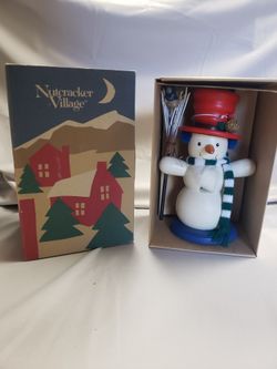 Nutcracker Village Snowman Christmas Deco