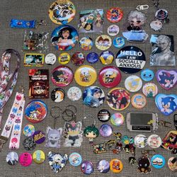 Pins, Charms, And Lanyards!! Various Types (perfect For Ita Bags) Sonic The Hedgehog, Disney, Undertale, Baldurs Gate, Etc