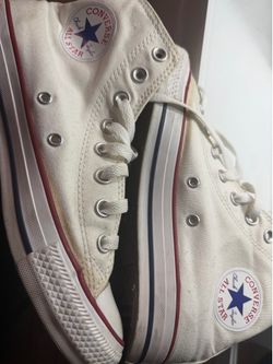 White high top All star converse size 9 in woman’s
