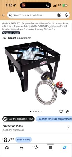 24” Skillet with GasOne 200K BTU Outdoor Propane Burner Stove