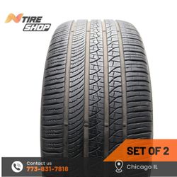 Set of 2 Used  8/32  265/40R21  105H  Pirelli  P Zero All Season MOE-S Elect PNCS Run Flat