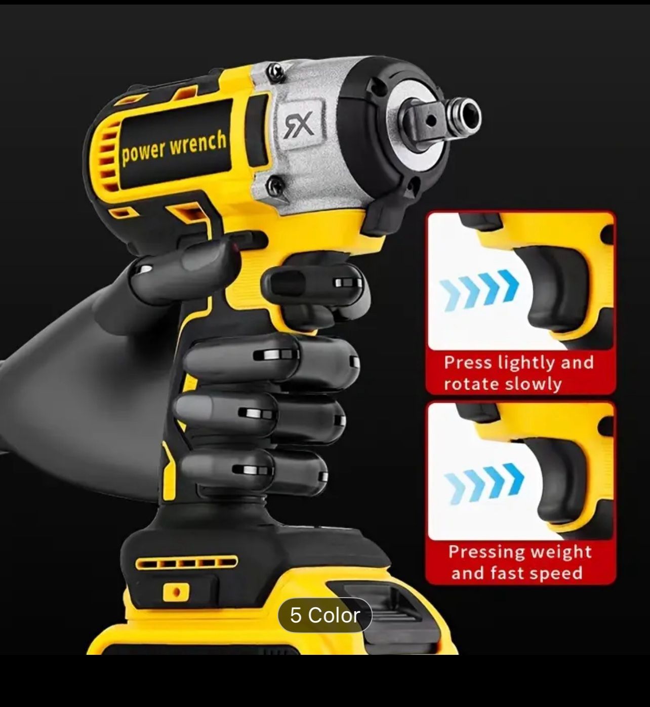 Cordless impact wrench set 21V impact , includes lithium battery, charger,