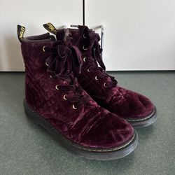 Dr. Martens doc air wair Purple Suede combat Boots Women’s Size 5