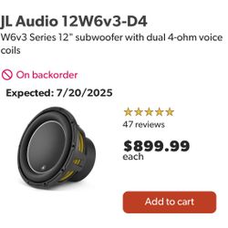 2 - JL Audio 12W6v3-D4 In Ported Box