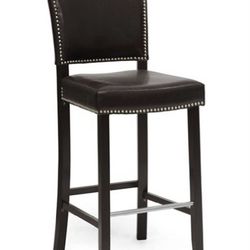 Abbyson Living 30" Napa Brown Leather Bar Stool