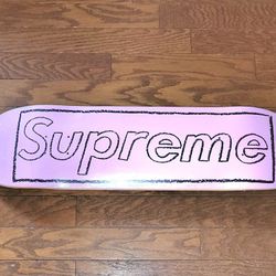 Very Rare Colorway Supreme KAWS PINK skateboard NOS deck MINT IN SHRINK