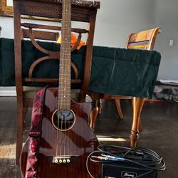 Acoustic- Bass Set Amp,wire,strap, And The Bass