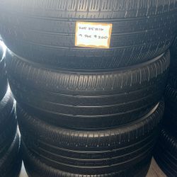 🛞SET OF 4 USED TIRES🛞 205/55/16 DUNLOP •INSTALLED/BALANCED•