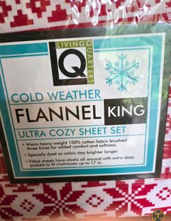 King size flannel sheet set