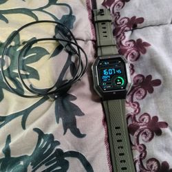 LEMFO K55 Smartwatch Black With Green Band