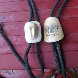 Antique Ivory Neck Ties From Alaska