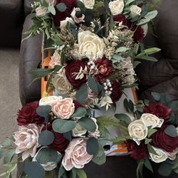 Custom Made Wooden Bridal Bouquets 