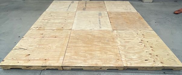 Panel pallets play form flat top wood ply wood pallets