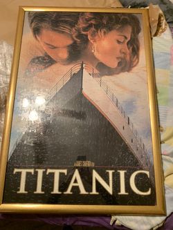 Big Gold Frame Including Titanic Movie Puzzle
