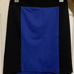 Black And Blue Pencil Skirt 