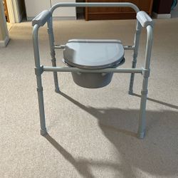NEVER USED-Drive Medical 11148-1 Folding Steel Bedside Commode