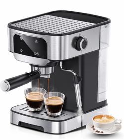 NEW Espresso Machine 20 Bar, Professional Espresso Maker with Power Milk Frother