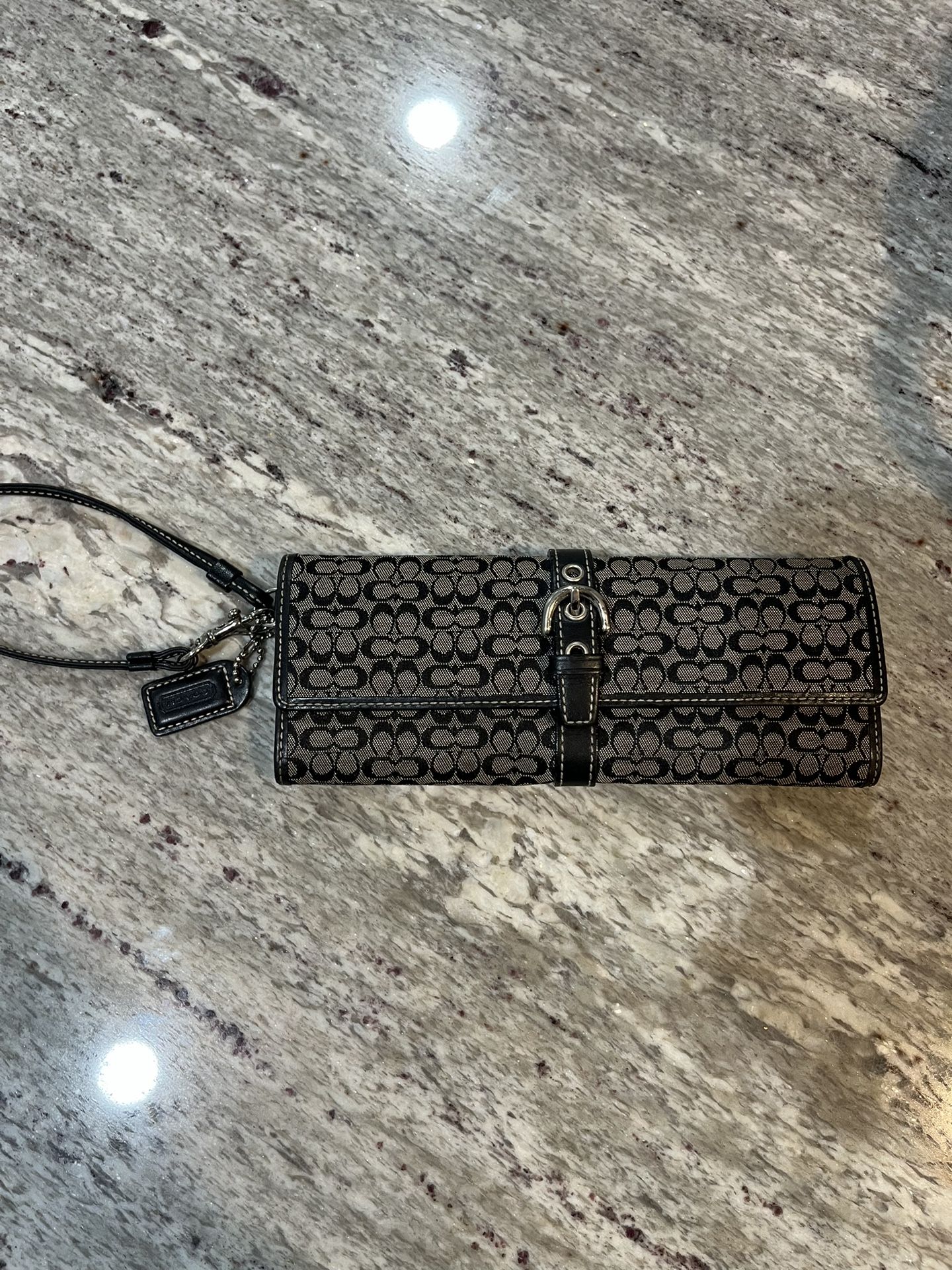 vintage Coach Clutch With Wristlet