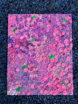 Acrylic and clay on canvas