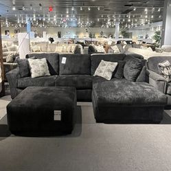 Charcoal 2PC Chaise Sectional Couch