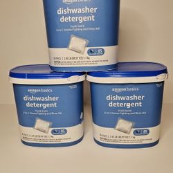 3-Pack Amazon Basics Dishwasher Detergent, 85 Count Each, New