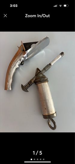 Vintage oil spout & grease gun