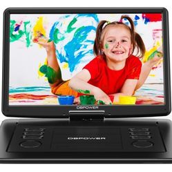 DB power Portable DVD player With 15.6" Large HD Swivel Screen. SD Media Type