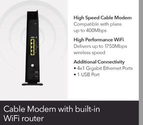 NETGEAR Cable Modem WiFi Router Combo C6300 
