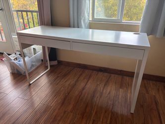 MOVING SALE - white wide 2-drawer desk - IKEA