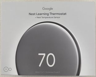 Google Nest Learning Thermostat 4th Gen w/ Temp Sensor Smart WiFi HVAC