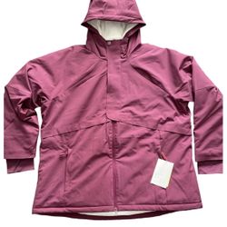 NEW!  Women’s Plus Size Winter Jacket w/ Hood - All In Motion 2X Maroon