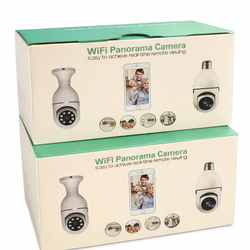 3-Pack 3MP 360° PTZ Wireless Bulb Cameras - Motion Detection, Color Night Vision, 2-Way Audio, 2.4GHz WiFi - Smart Home Security Camera For Indoor