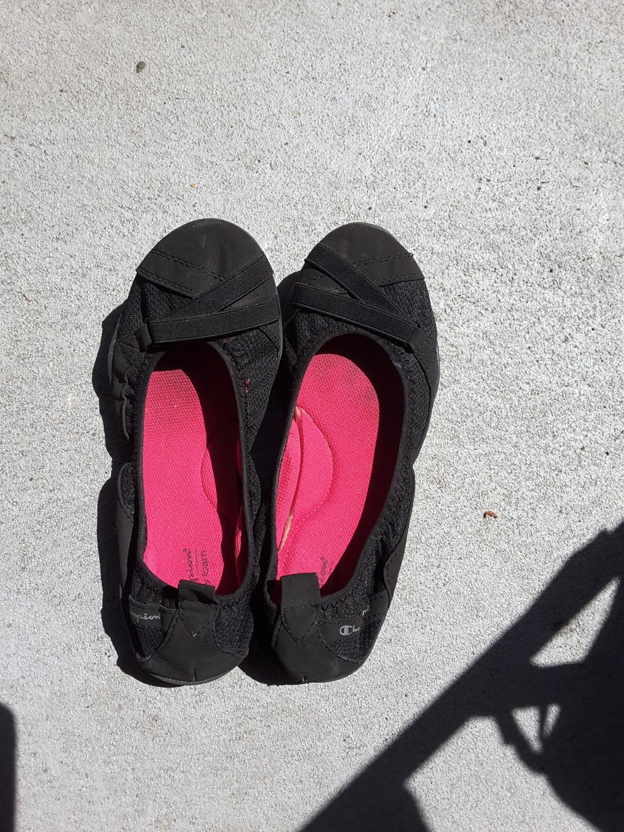 Champion Black Ballet Flats